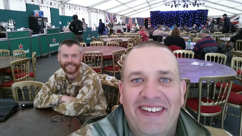 Paul and me in the victory tent