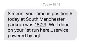 South Manchester parkrun result