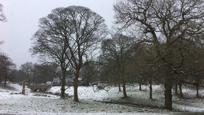 Lyme Park with a dusting of snow